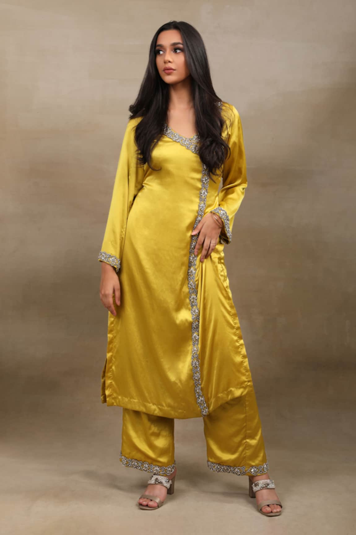 SAUBHAGYA Placement Embellished Kurta With Pant