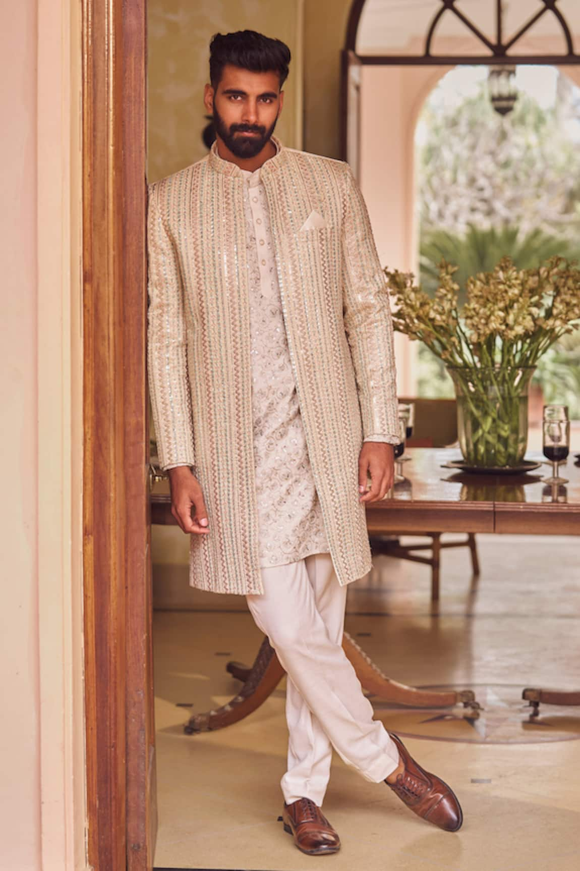 LASHKARAA Embroidered Sherwani Kurta Set