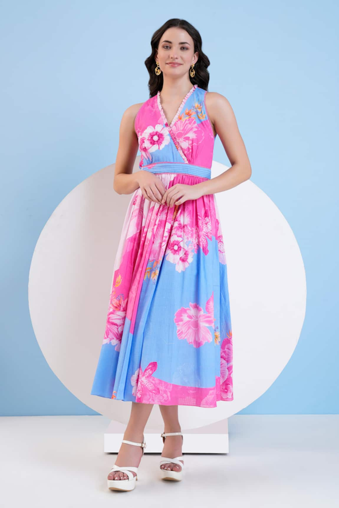 Mandira Wirk Pastoral Floral Print Dress