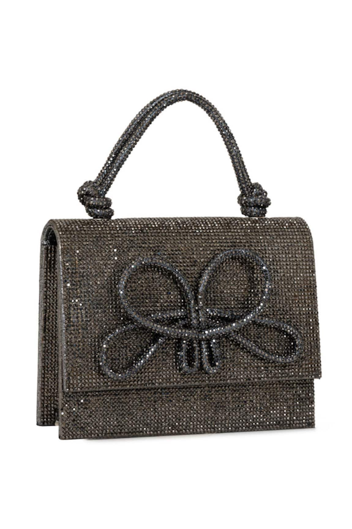 Beau Monde Celeste Stone Work Clutch With Sling Chain