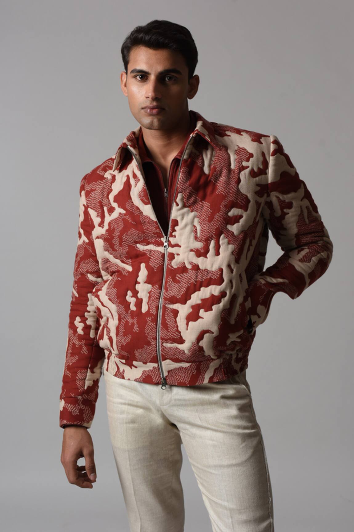 Countrymade Shadow Camo Hand Quilted Bomber Jacket 