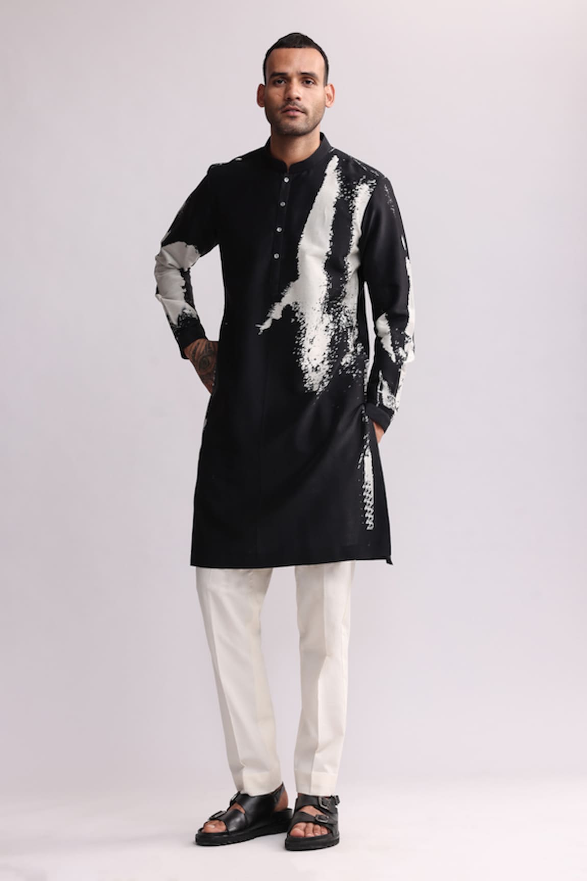 Countrymade Shadow Abstract
Print Kurta