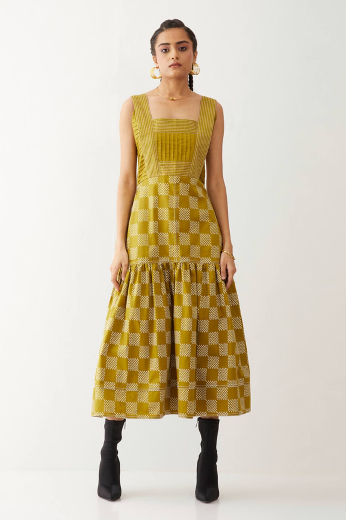 Son Of A Noble Snob Maple Checkered Pattern Dress 