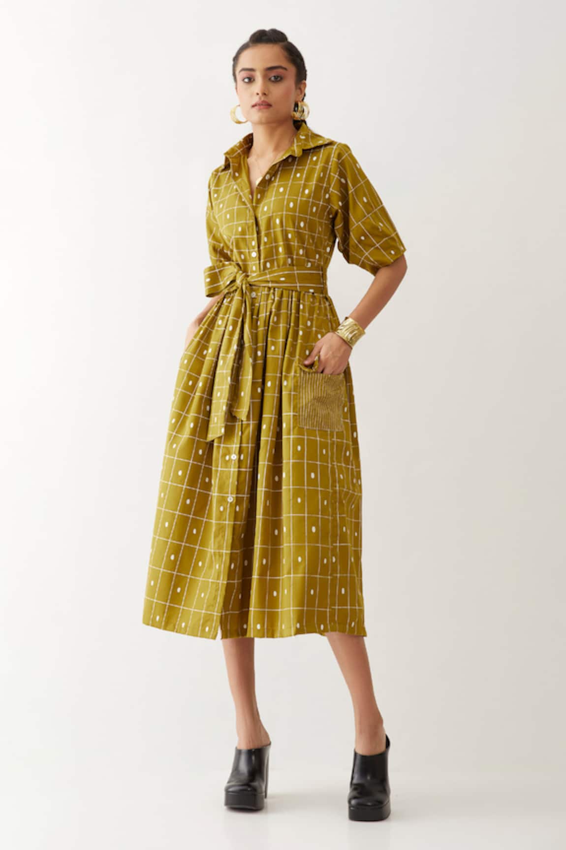 Son Of A Noble Snob Olivia Checkered Print Dress