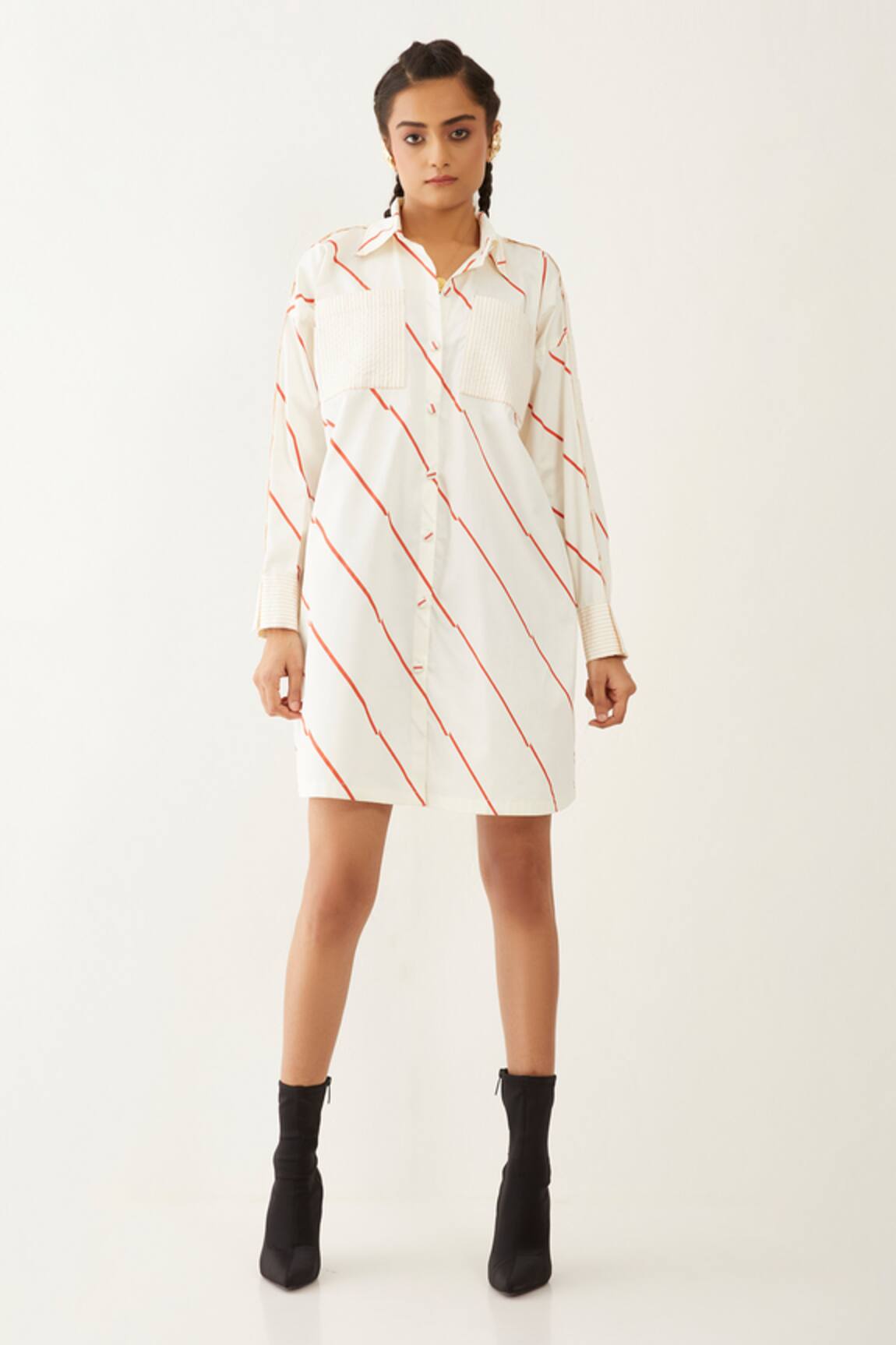 Son Of A Noble Snob Ruby Stripe Print Shirt Dress