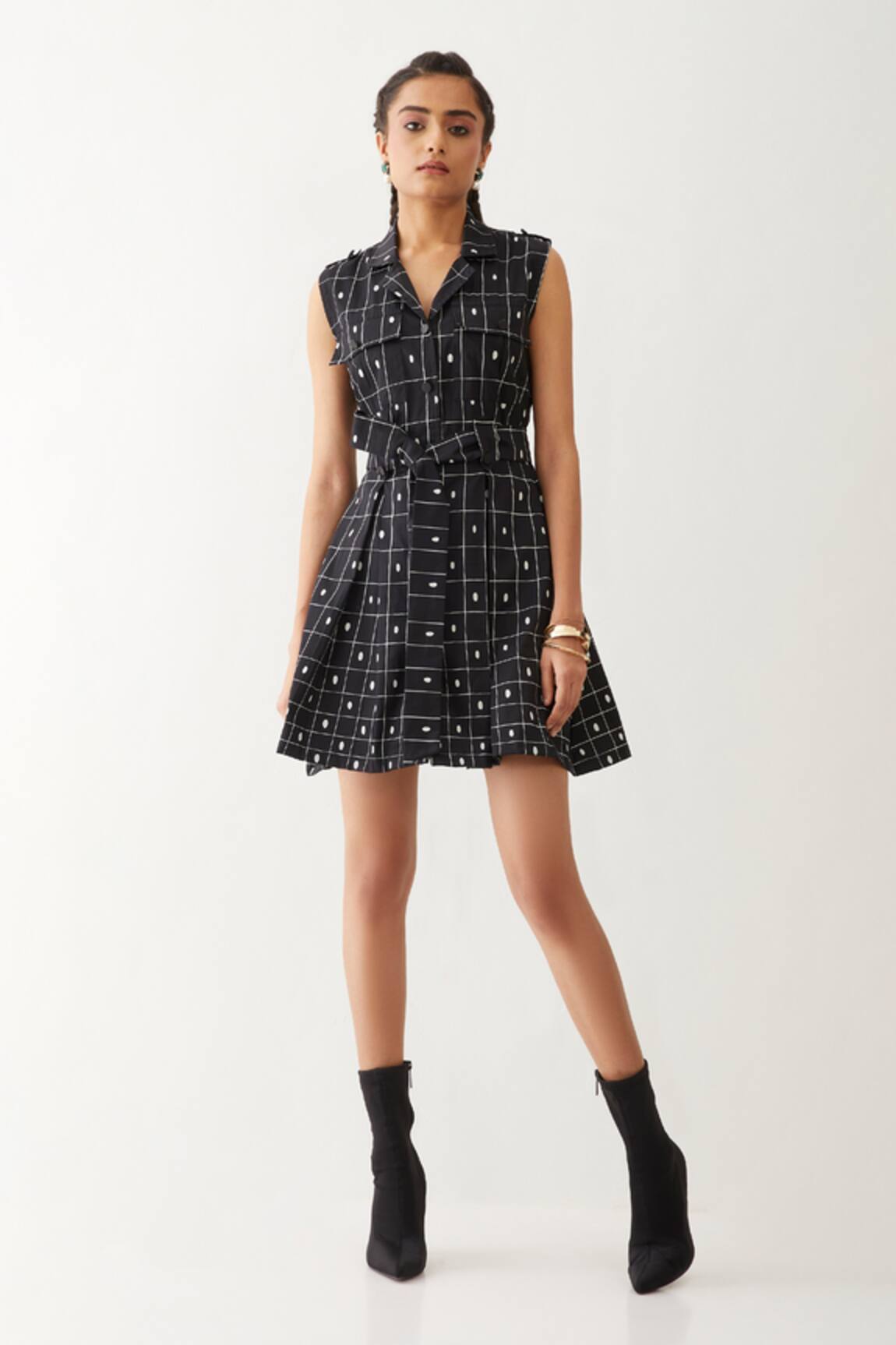Son Of A Noble Snob Cici Checkered Print Dress