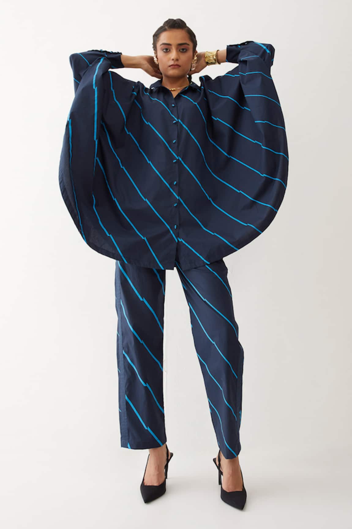 Son Of A Noble Snob Hidori Bias Print Shirt & Pant Set