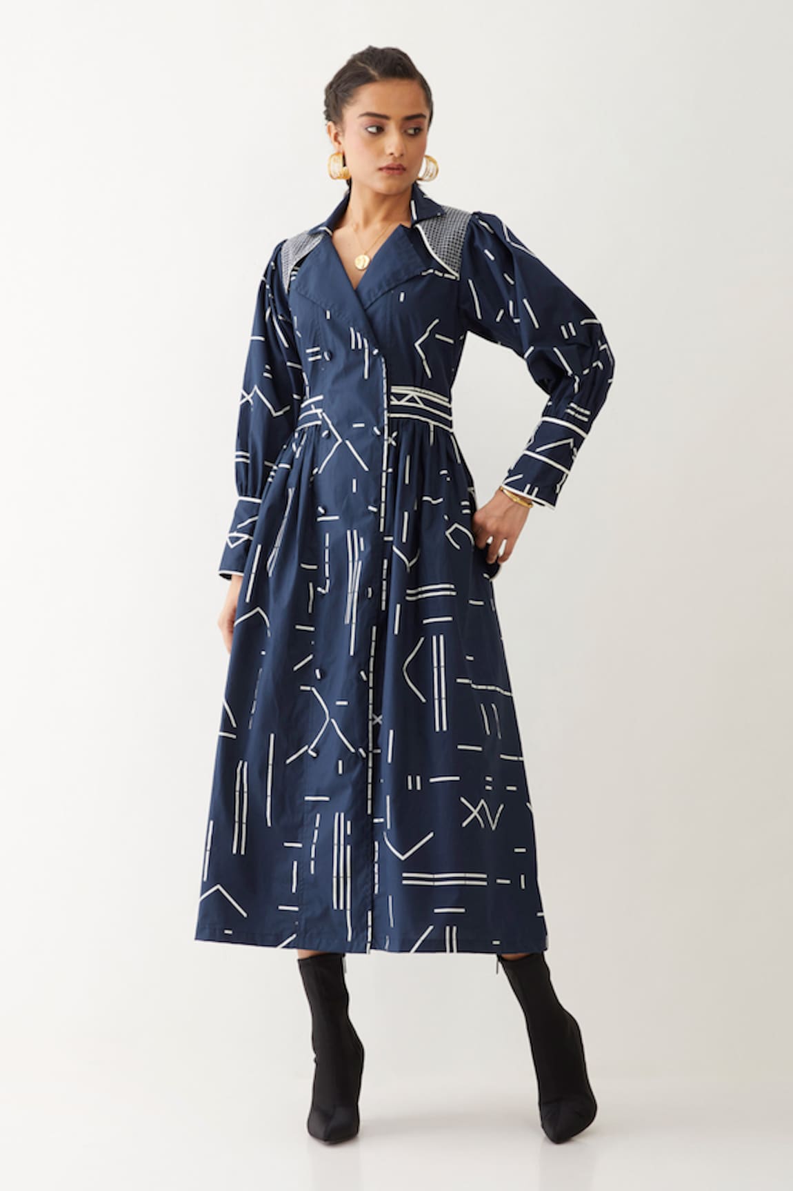 Son of A Noble Snob Blair Geometric Print Dress