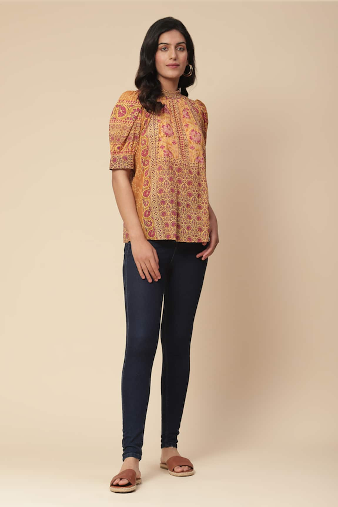 Aarke Ritu Kumar Ekka Floral Print Top