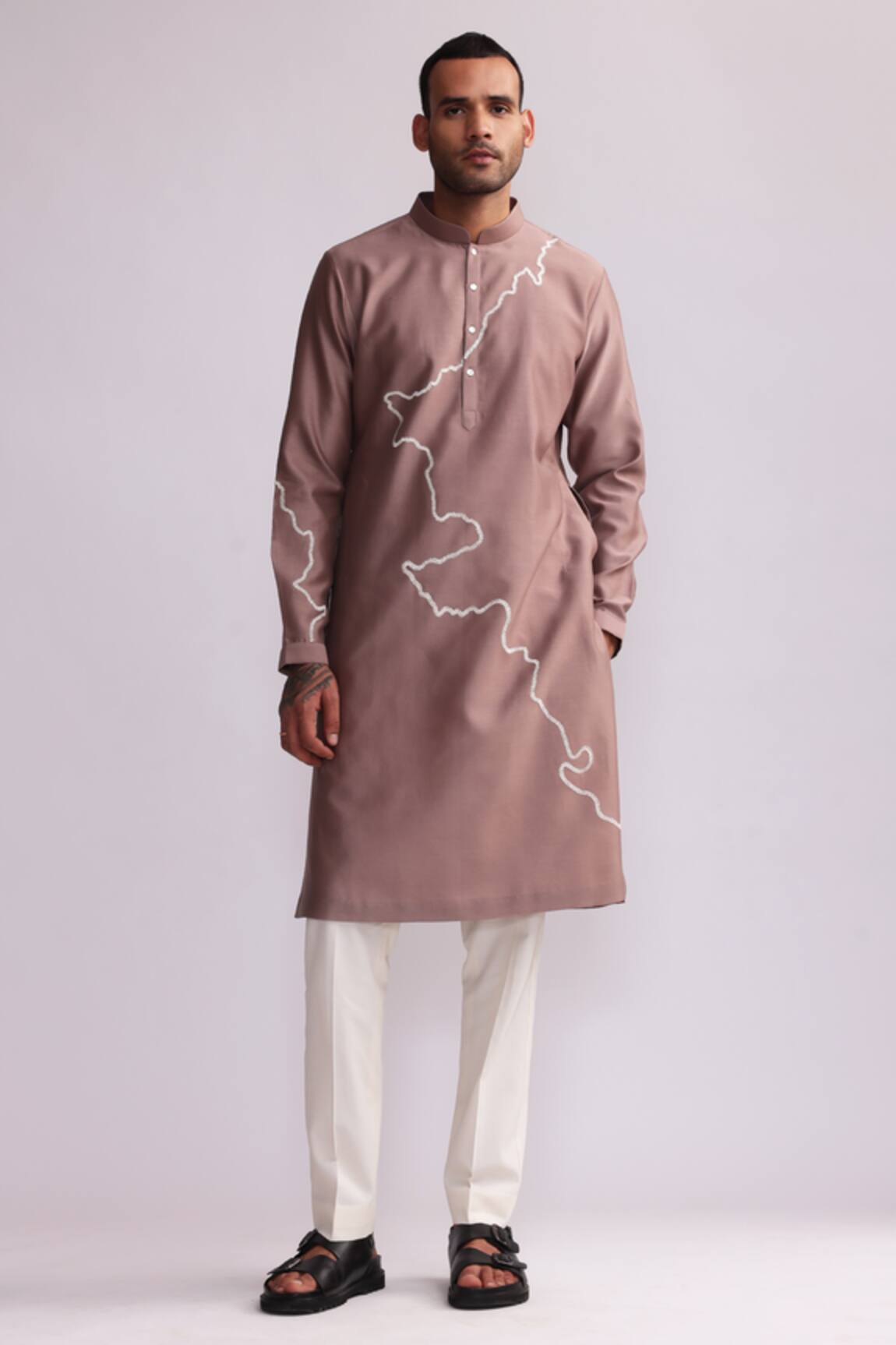 Countrymade Contour Threadwork Kurta With Pant 
