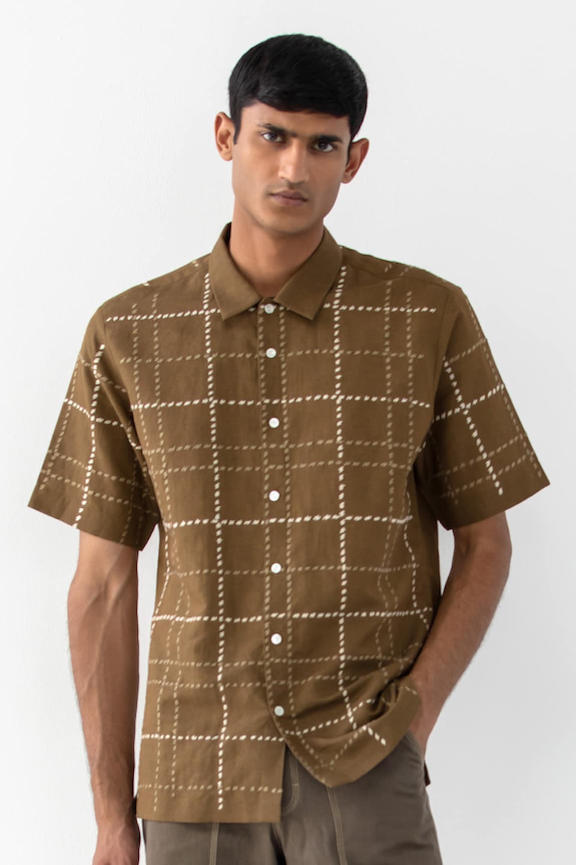 Countrymade Military Tartan Embroidered Shirt