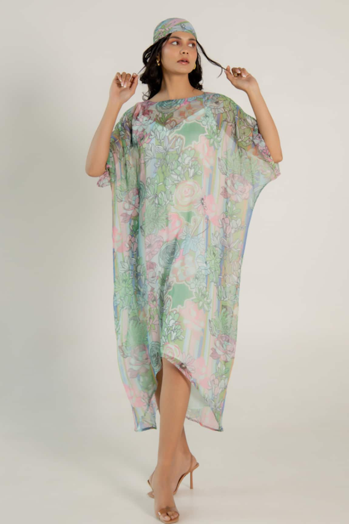 AROOP SHOP INDIA Callie Fern Print Kaftan Dress