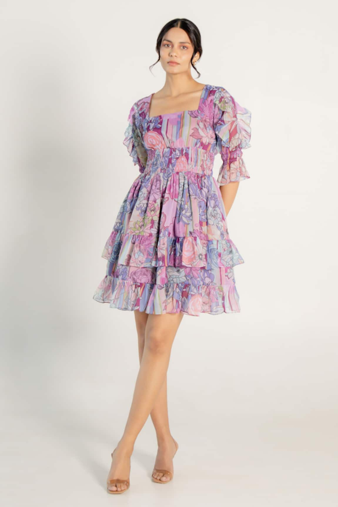 AROOP SHOP INDIA Jane Fay Floral Print Dress