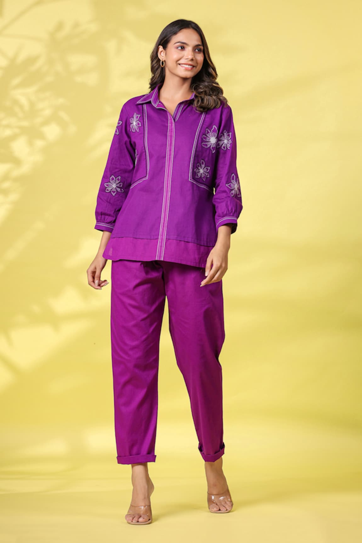 k-anshika Resham Thread Work Top & Pant Set