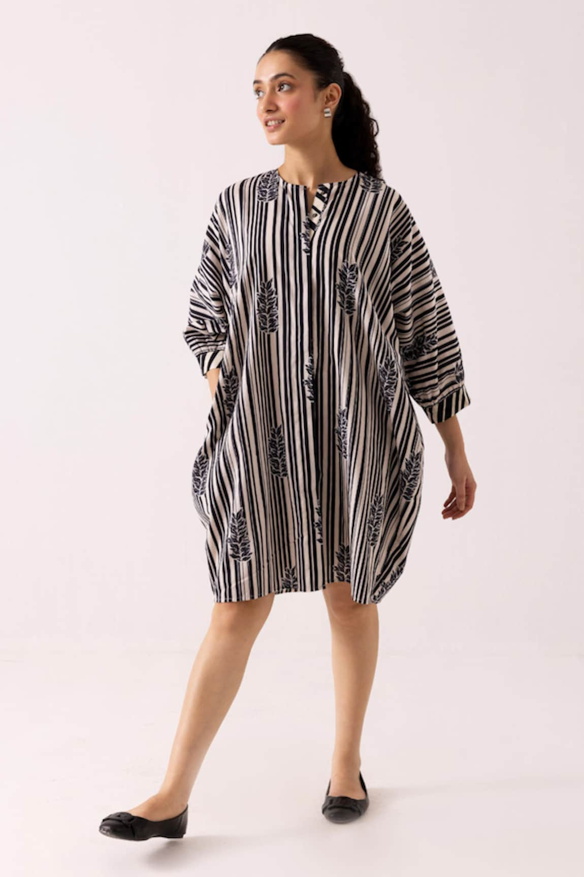 Label Shreya Sharma Stripe Pattern Dress