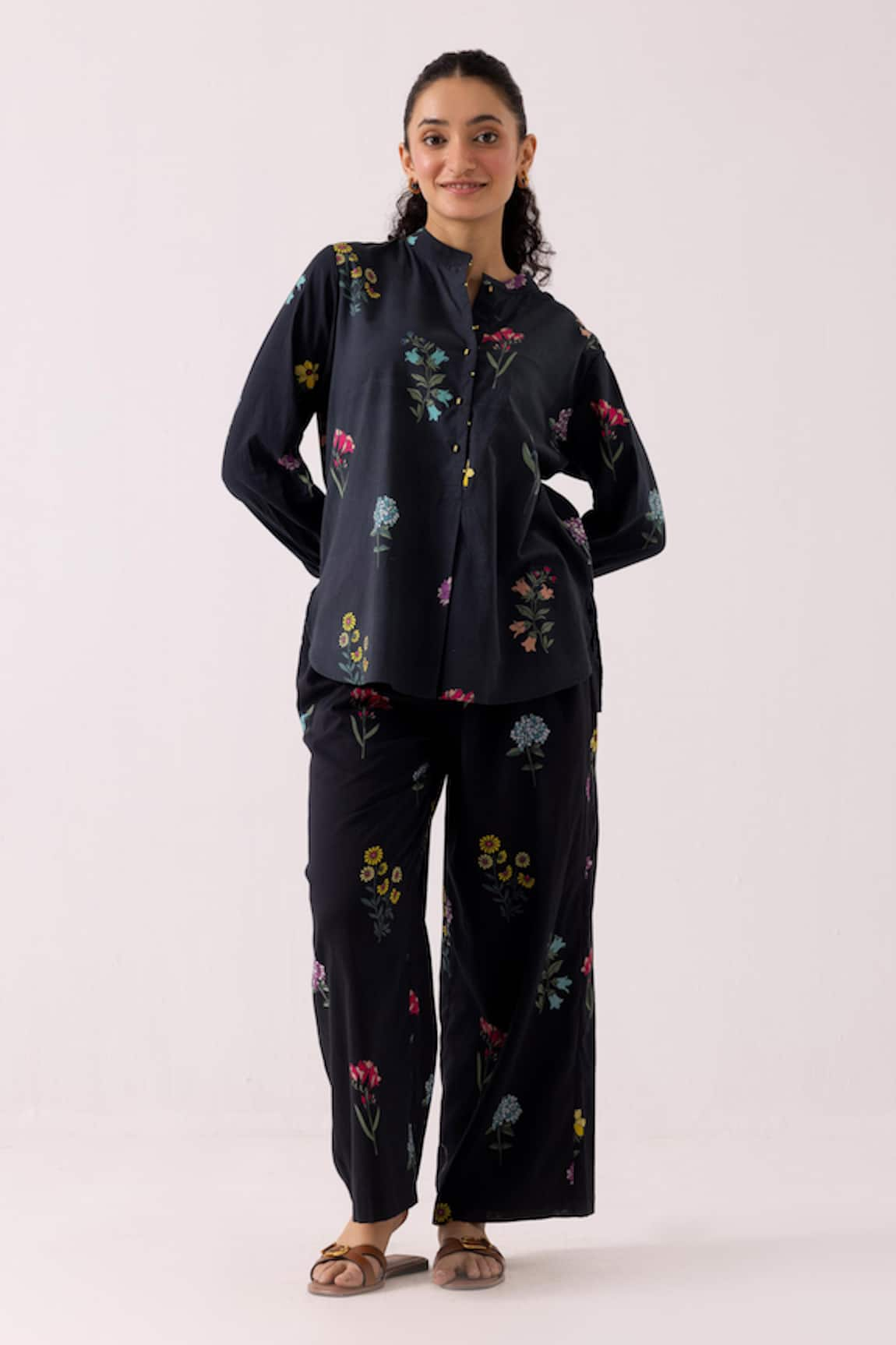 Label Shreya Sharma Floral Print Shirt With Pant