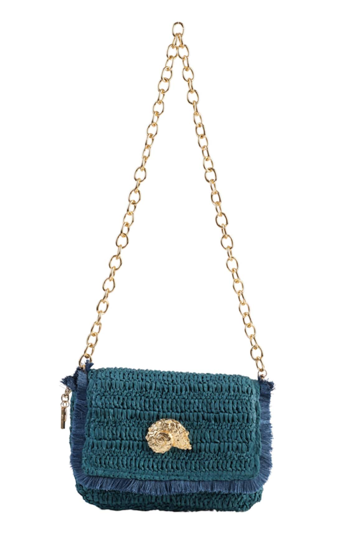 JENA Shell Emblem Crossbody Bag