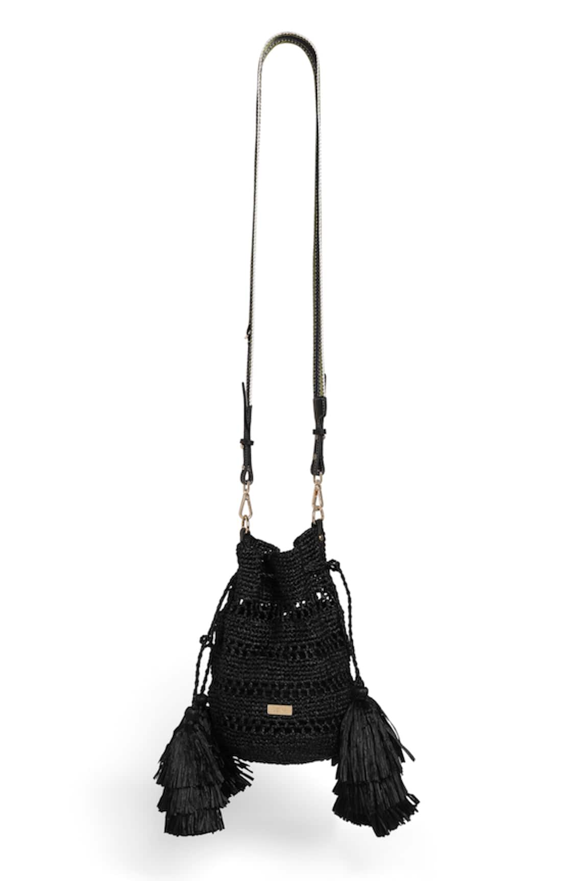 JENA Mini Raffia Bucket Bag