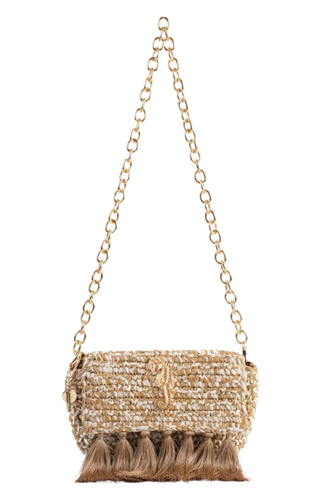 JENA 3-Weave Real Embellished Clutch