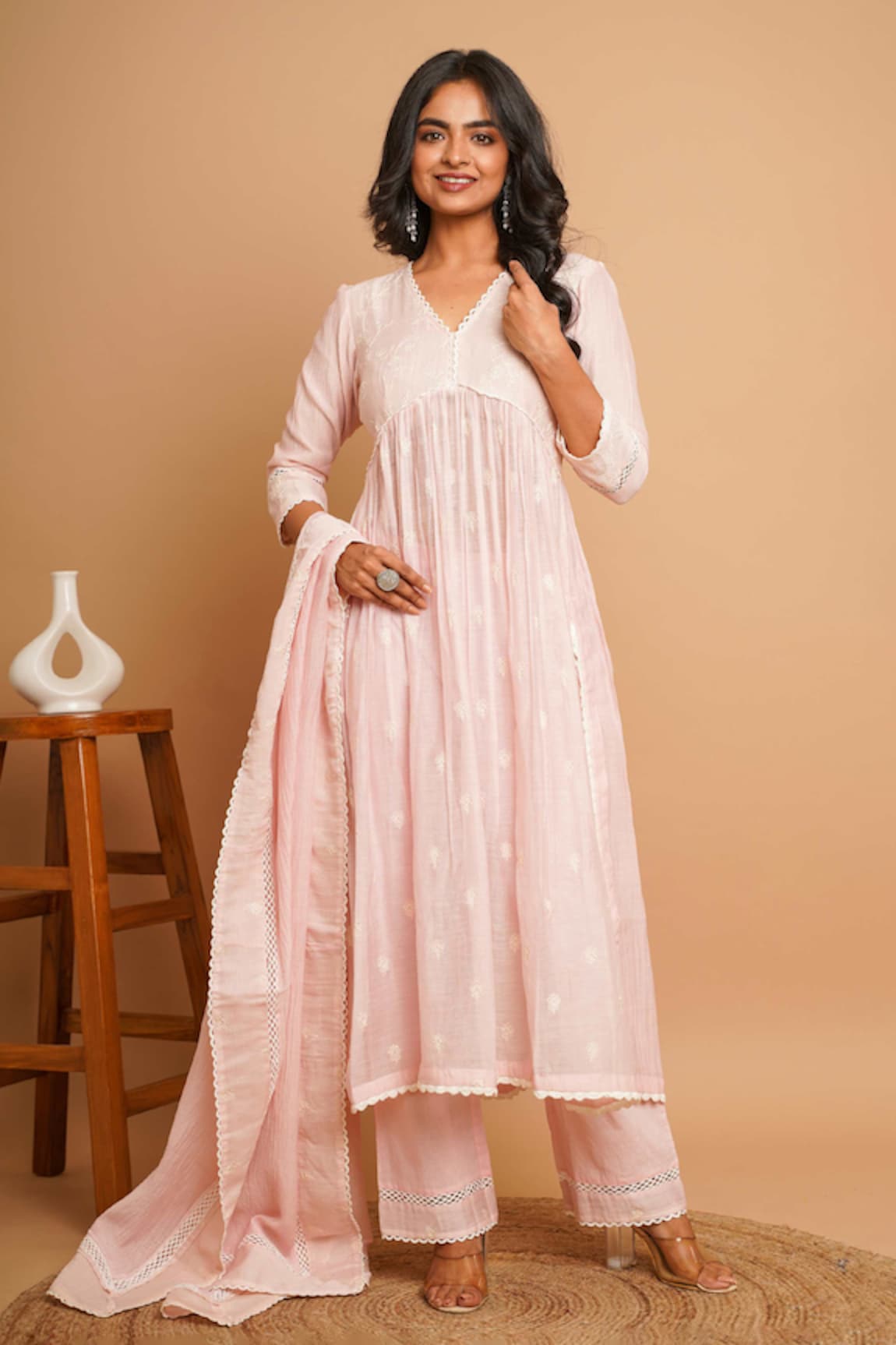 Gulabik Jaipur Fleur Embroidered Anarkali Set