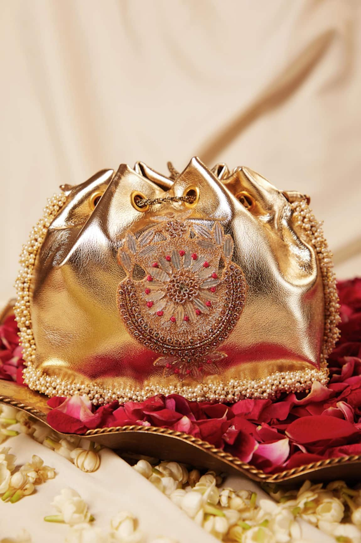 5Elements Floral Embellished Potli Bag