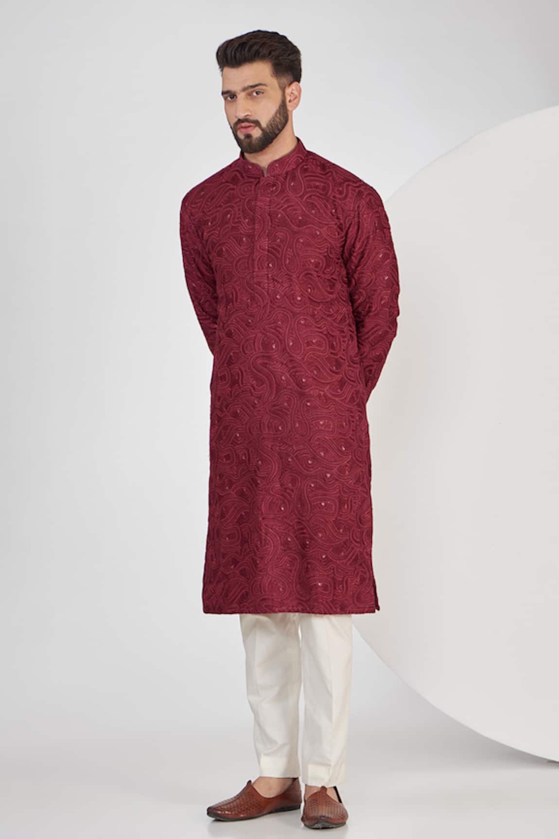 Kasbah Silk Thread Embroidered Kurta 