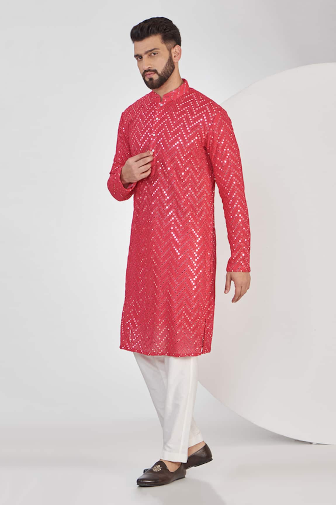 Kasbah Mirror & Thread Work Kurta Set 