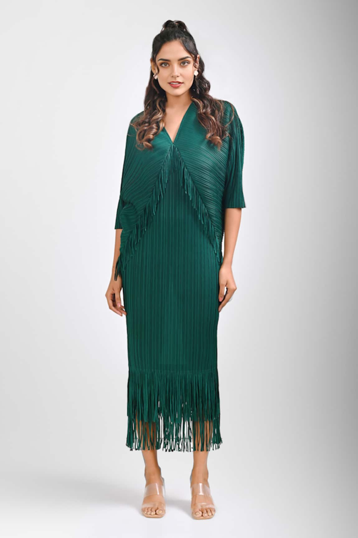 Crimp Neo Sophie Draped Textured Dress