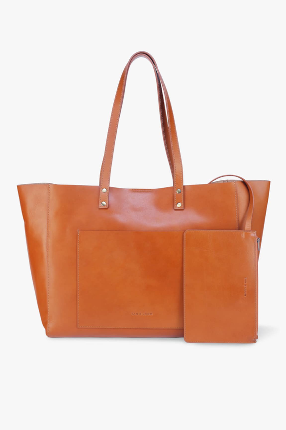 Tan & Loom Plain Top Closure Tote Bag