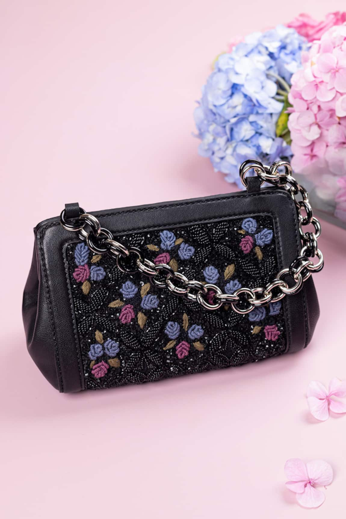 The Leather Garden Adia Hand Embroidered Handbag