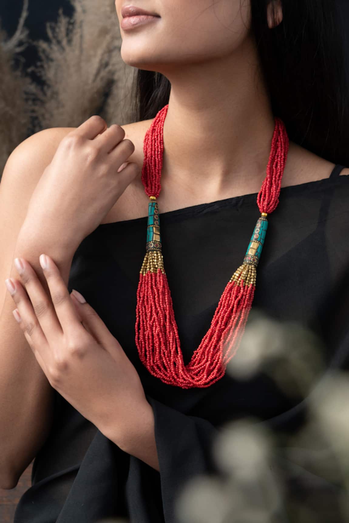 Do Taara Multi Layered Beaded Bohemian Necklace 