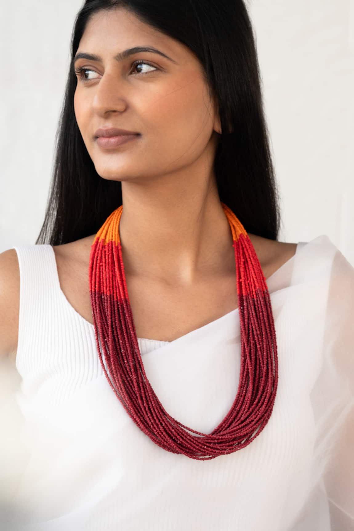 Do Taara Ombre Beads Embellished Necklace