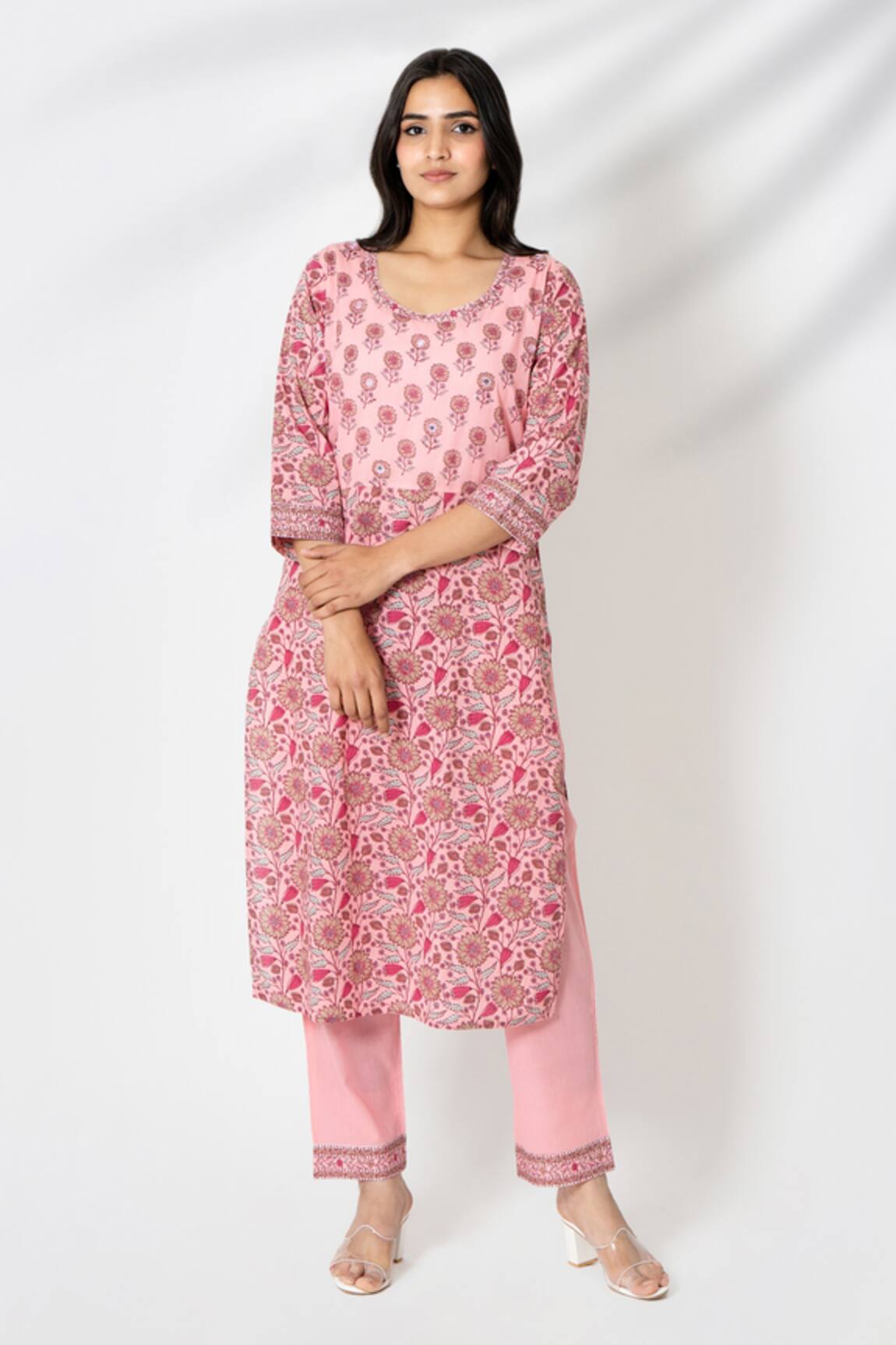 Kameez Floral Bloom Print Kurta With Pant