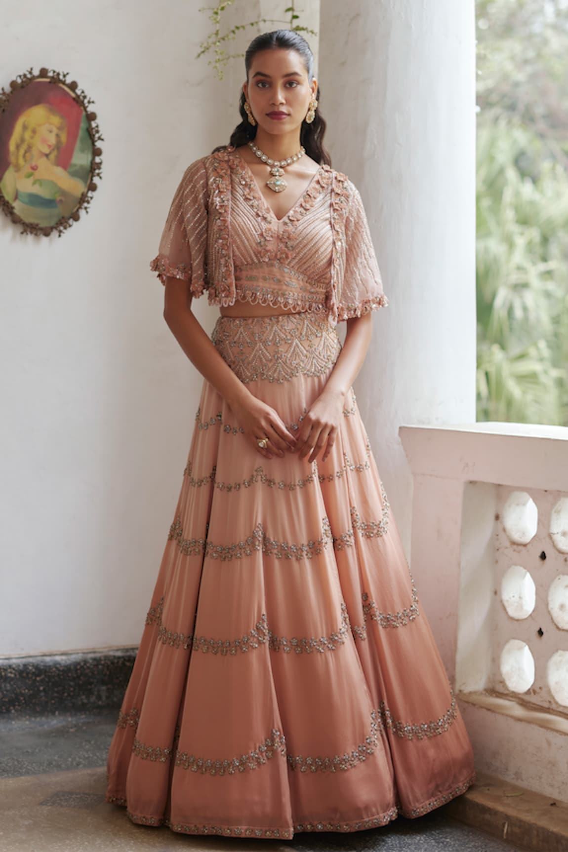 Label RSD Hand Embroidered Ombre Lehenga With Blouse