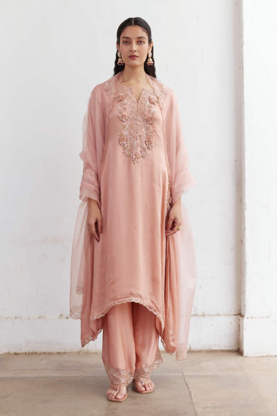 Label RSD 3D Floral Hand Embroidered Kurta Palazzo Set