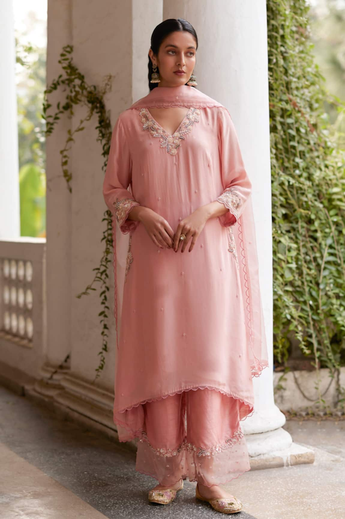 Label RSD Floral Hand Embroidered Kurta Palazzo Set