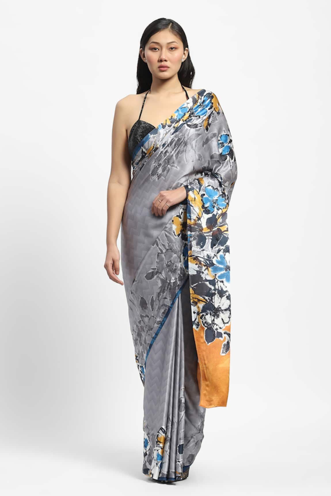 Satya Paul Illumina Embellished Saree With Running Blouse