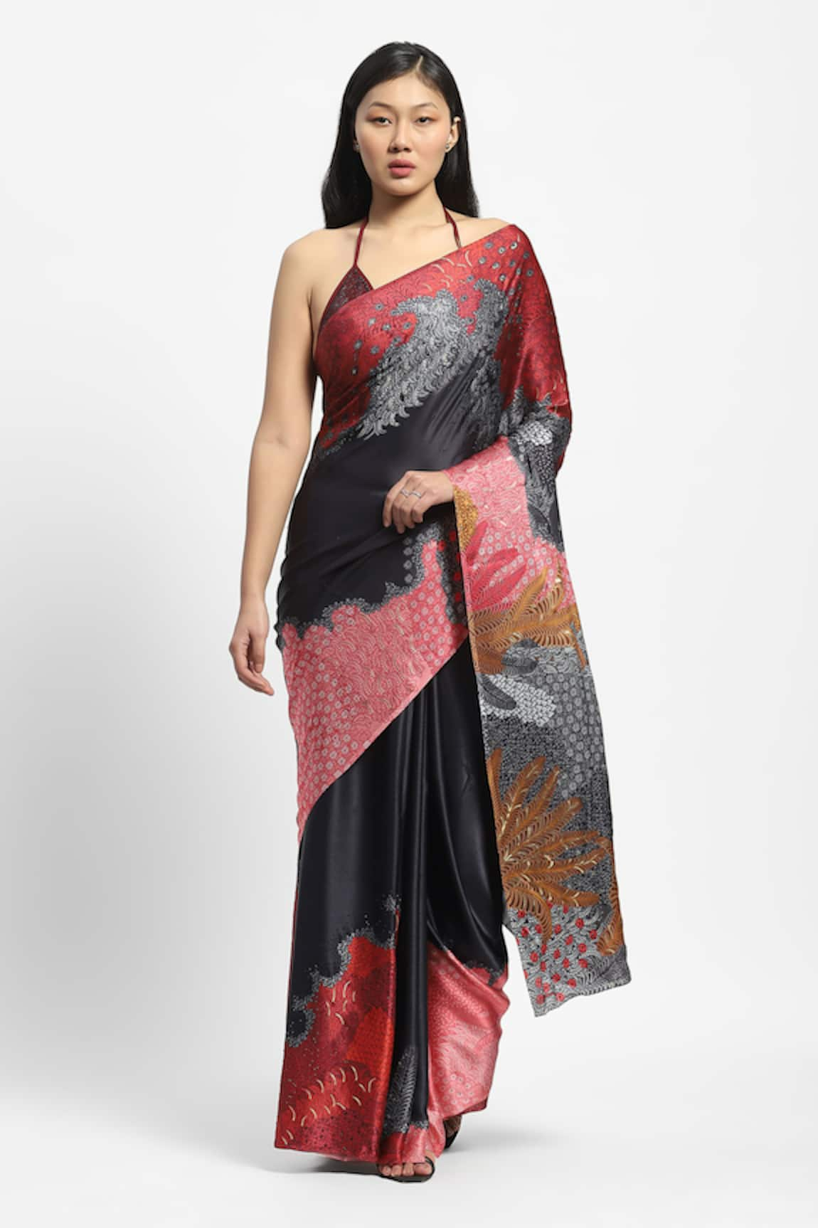 Satya Paul Suzerain Printed Saree With Running Blouse