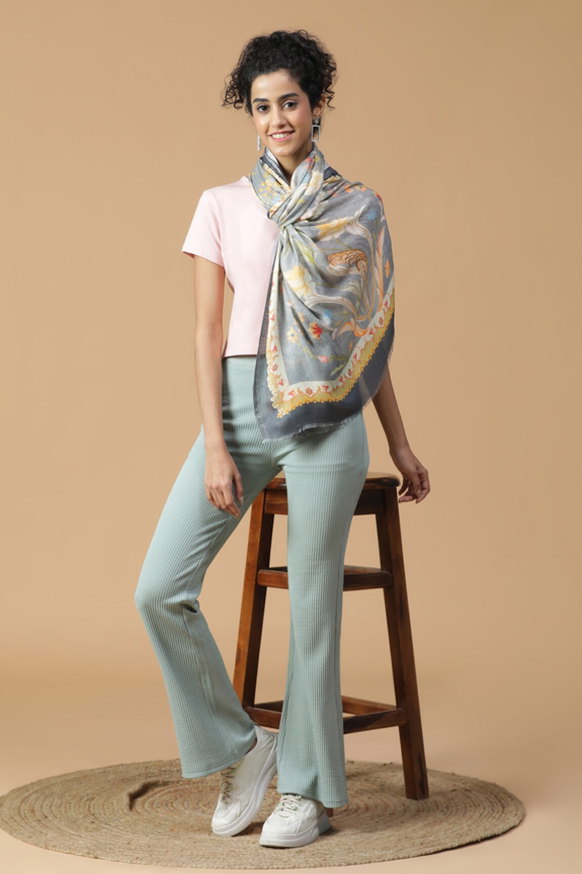 SHINGORA Raahi Floral Print Stole