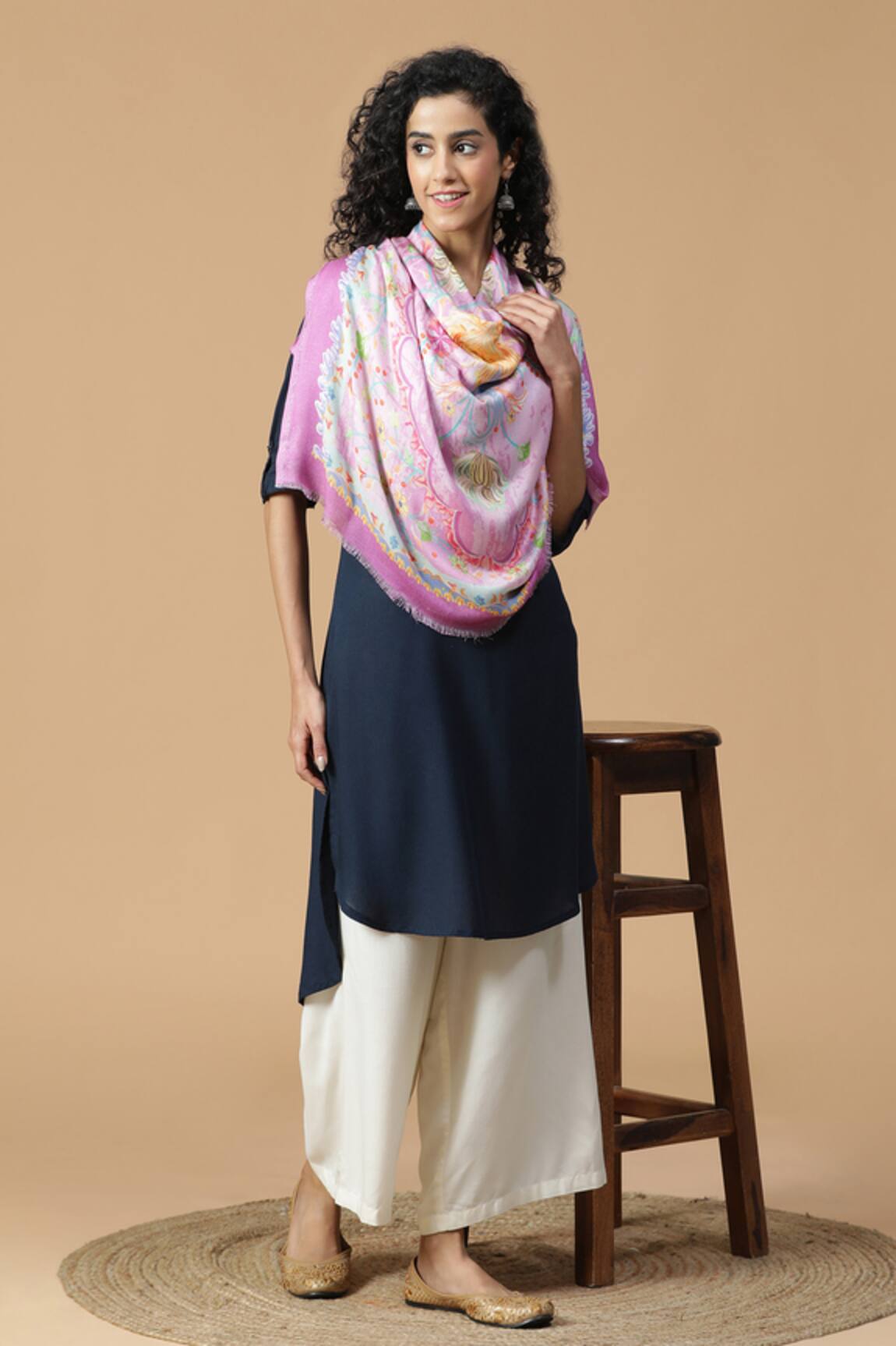 SHINGORA Raahi Floral & Leaf Pattern Stole