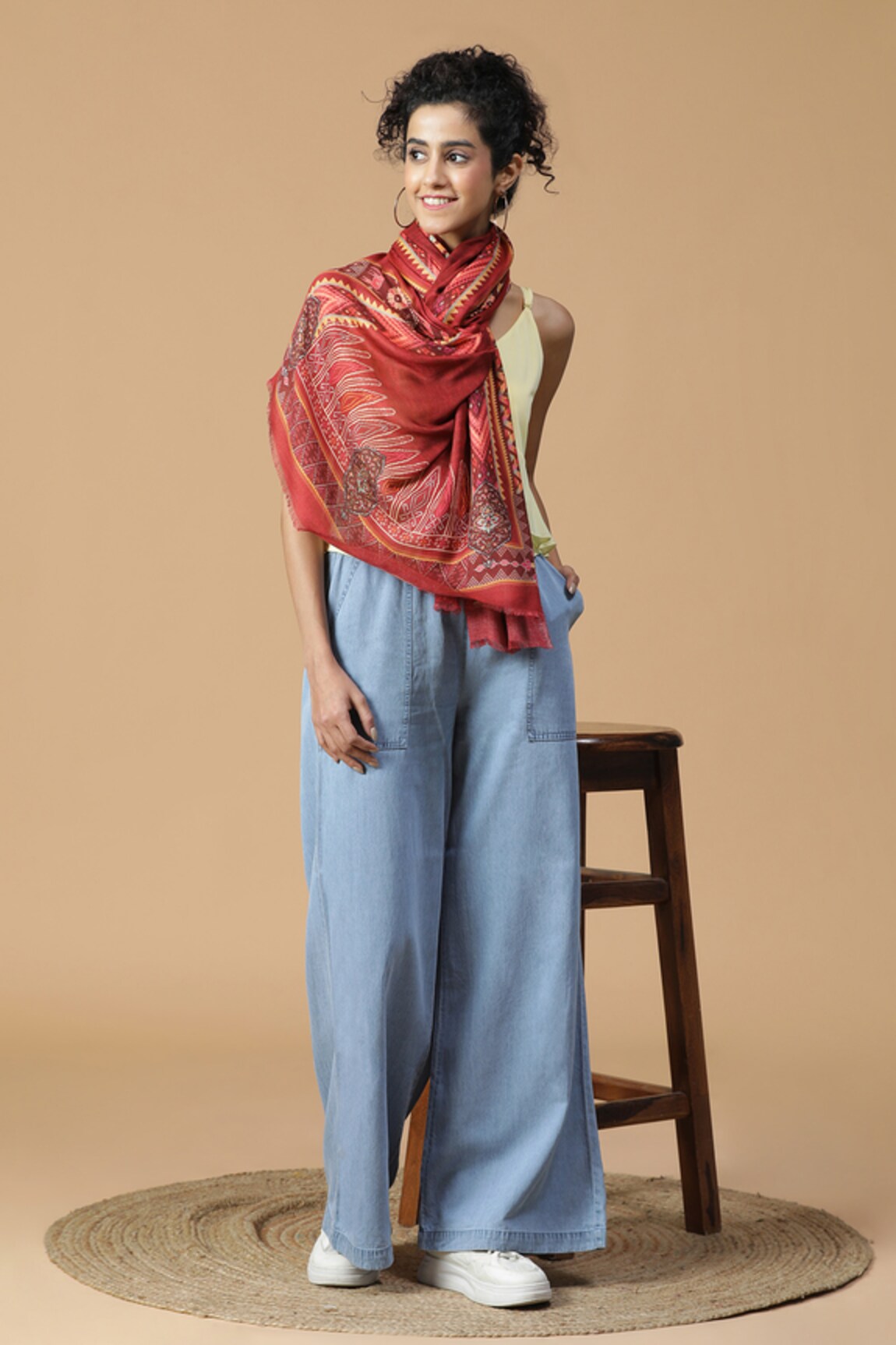 SHINGORA Mallika Floral Print Stole