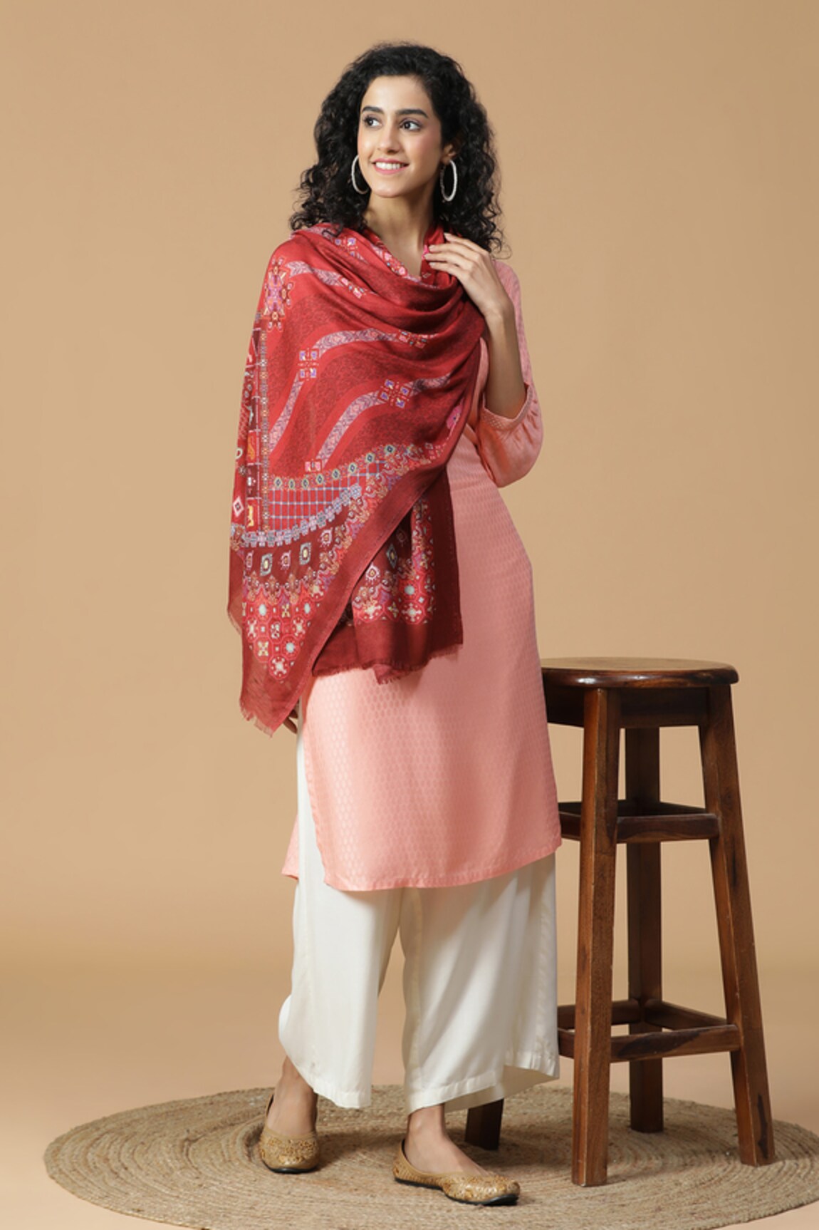 SHINGORA Gulshan Floral & Geometric Pattern Stole