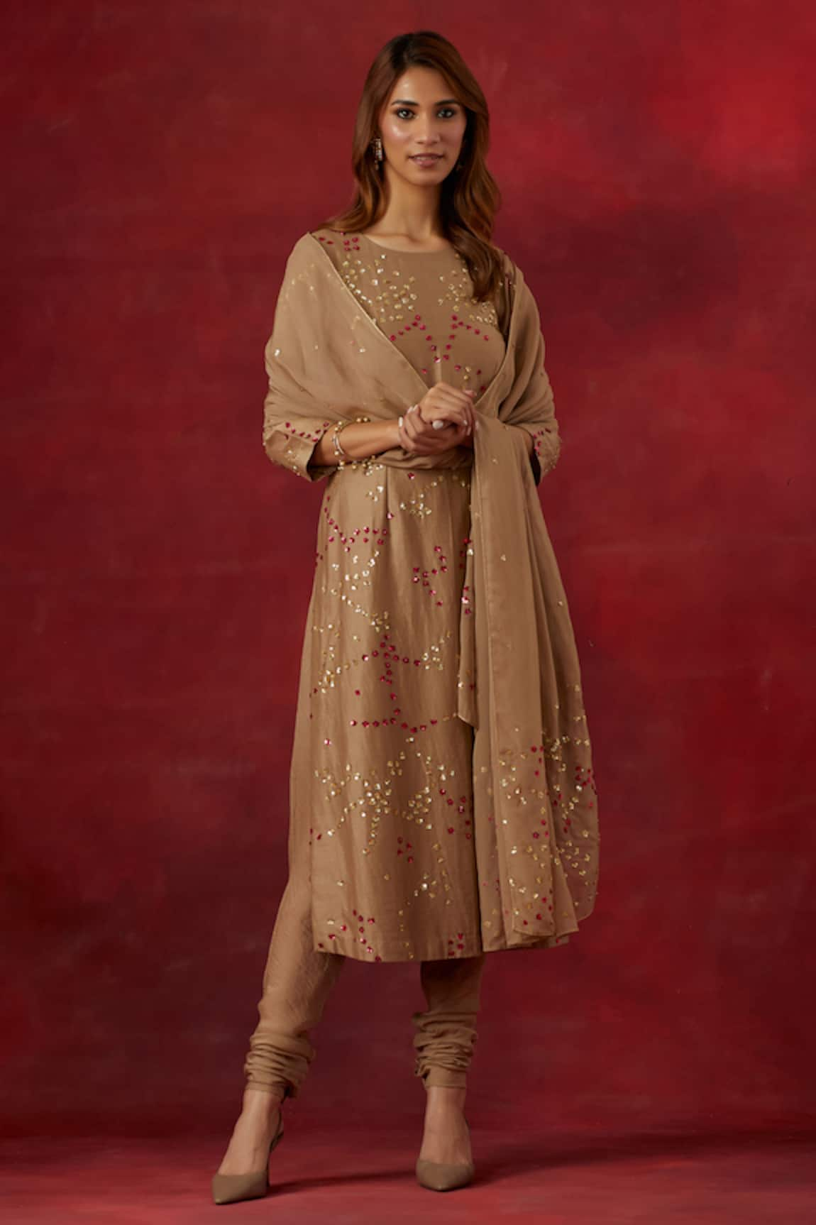 Ikshita Choudhary Sequin Hand Embroidered Kurta Set