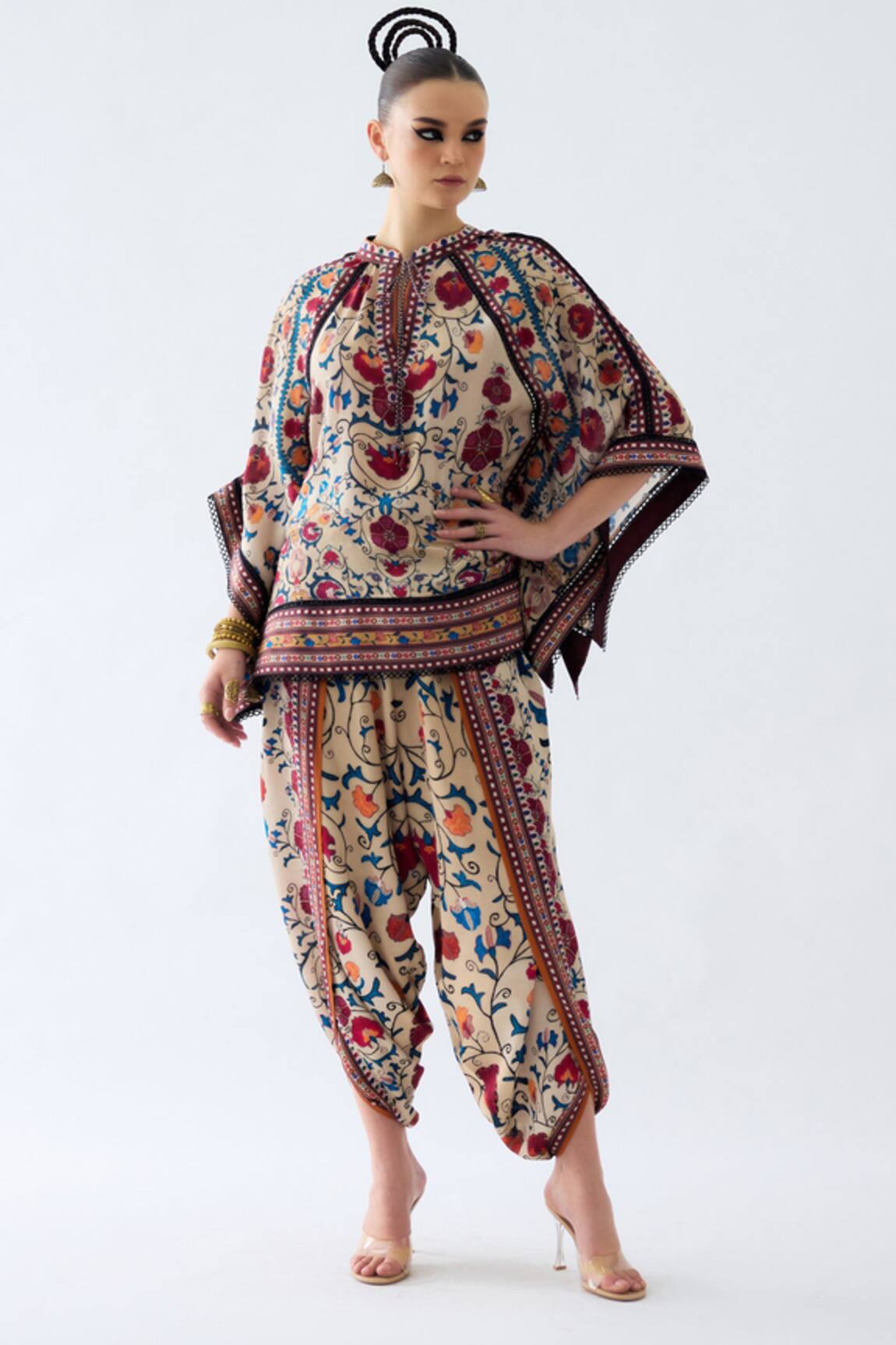 Rajdeep Ranawat Sonth Floral Vine Print Dhoti Pant 