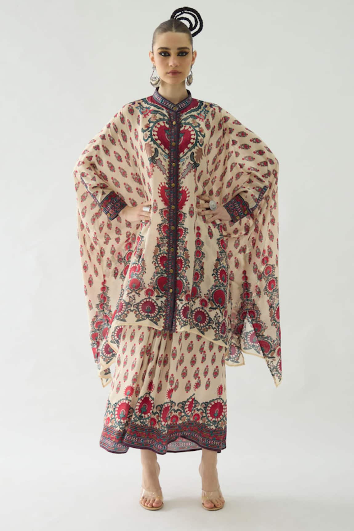 Rajdeep Ranawat Surilee Printed Draped Skirt 