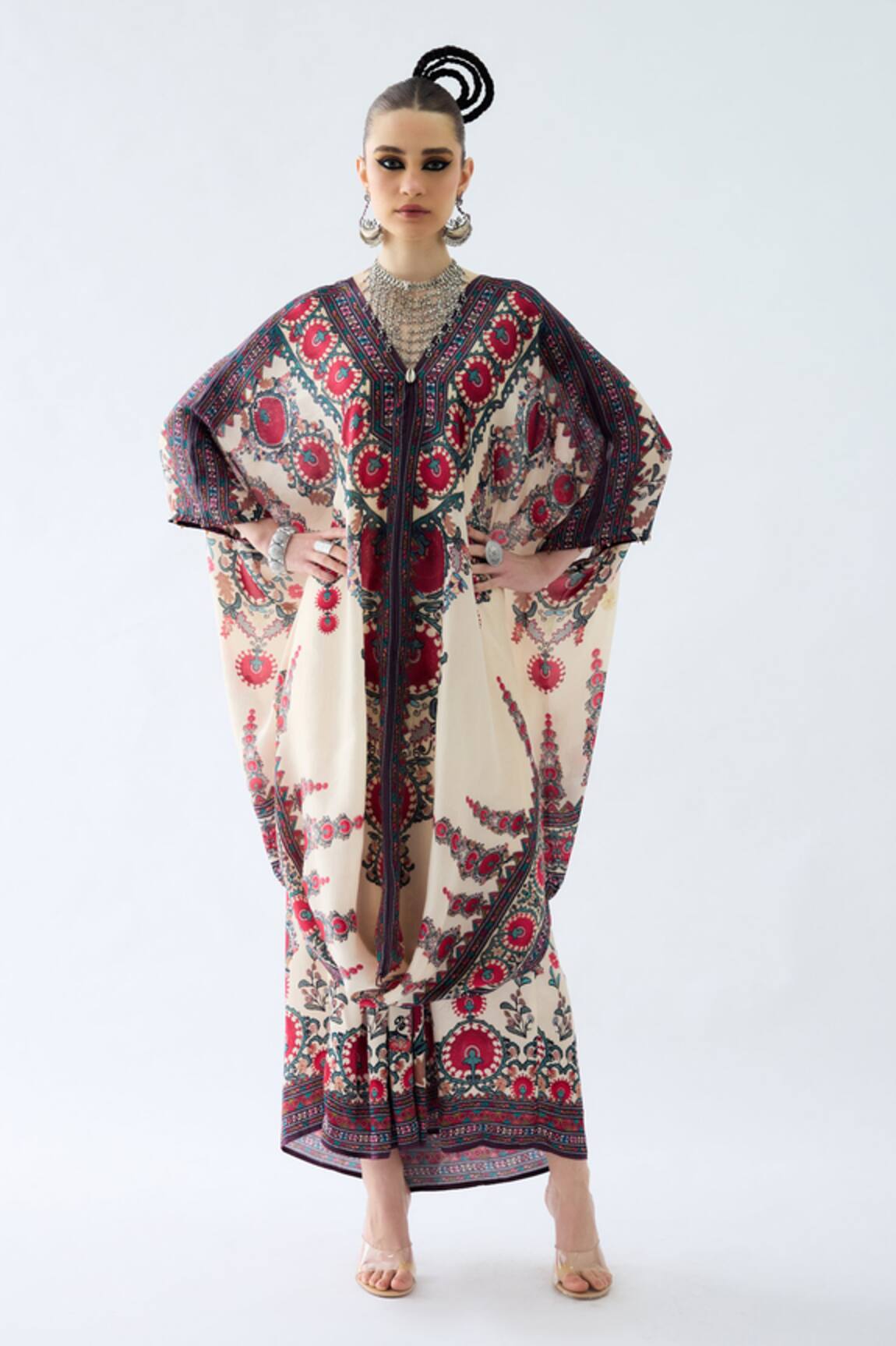 Rajdeep Ranawat Dalilah Floral Print Kaftan Tunic 