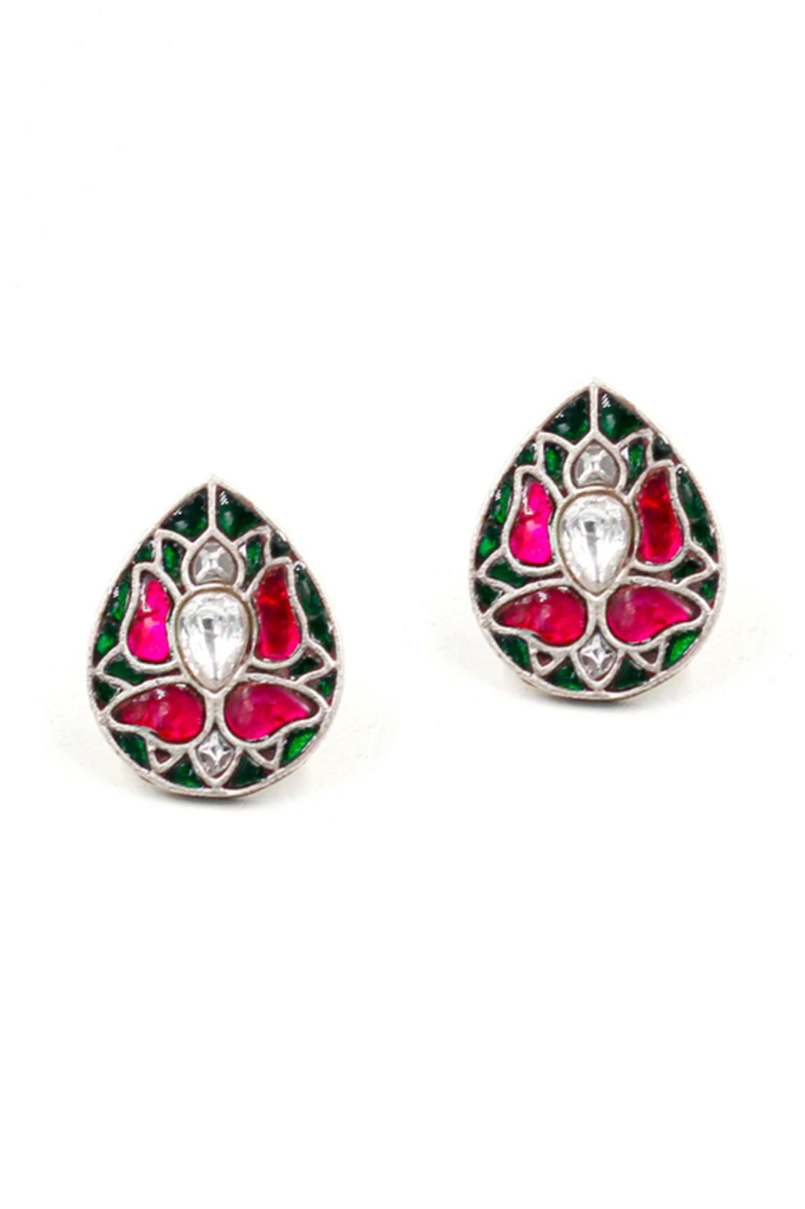 Sangeeta Boochra Evelyn Kundan Petal Studs 