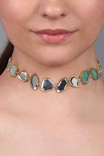 Isharya Celeste Playful Mirror Choker Necklace 