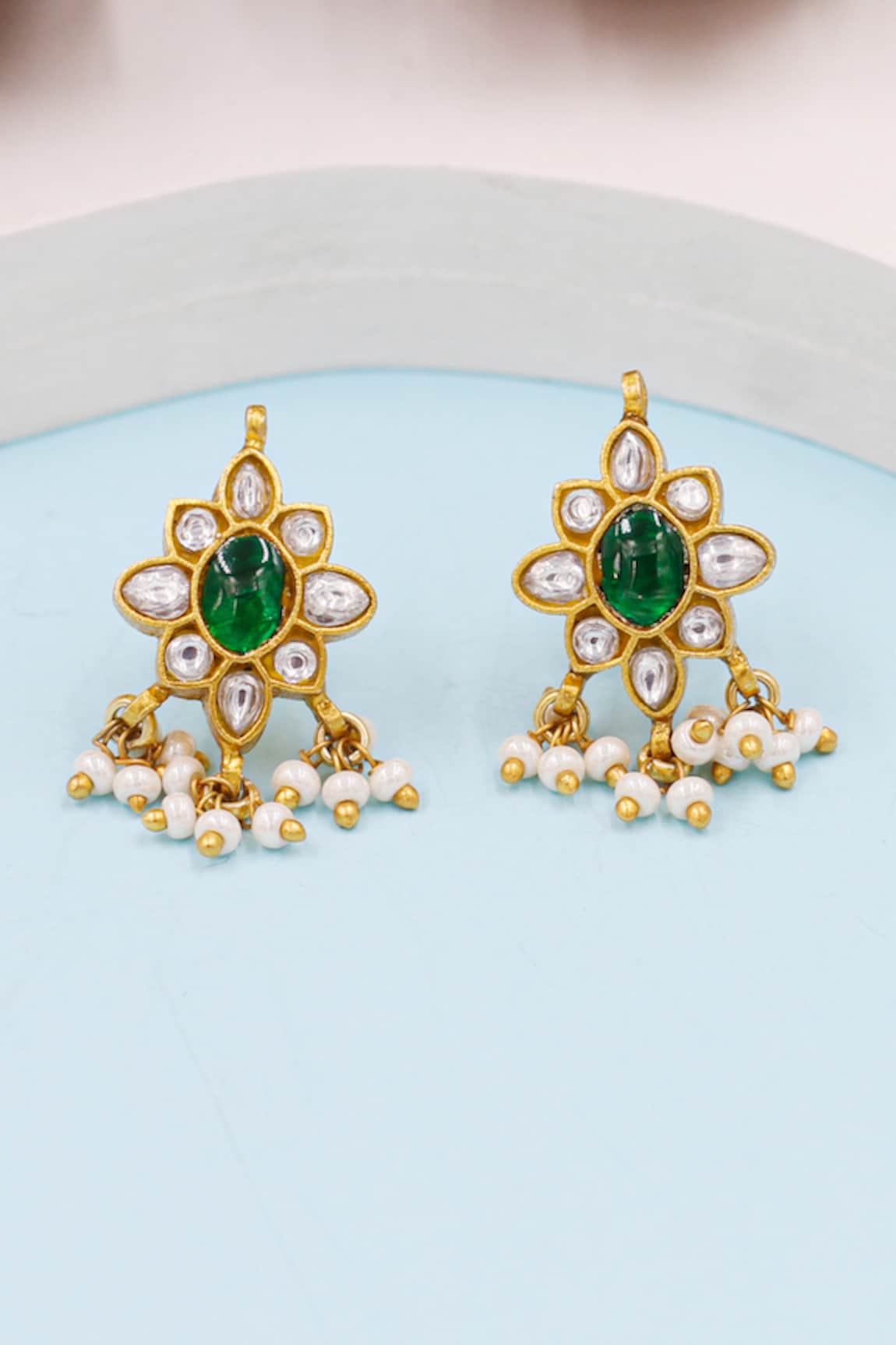 Sangeeta Boochra Heena Floral Cutwork Earrings