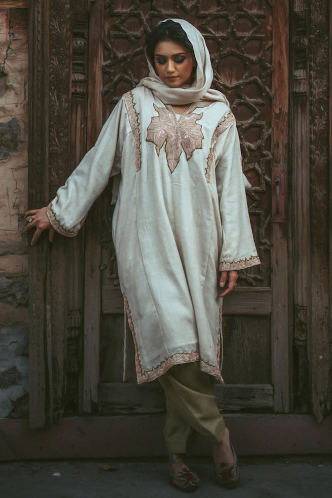 TULPALAV Tilla Hand Work Pheran Kurta Salwar Set